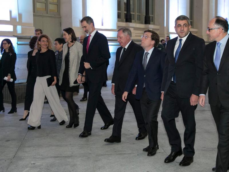 King of Spain arrives at Gala Dinner